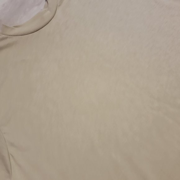 Vintage No Brand Paper Tag Made in Leavenworth, KS USA Tan High Neck T-Shirt XL - Picture 2 of 5